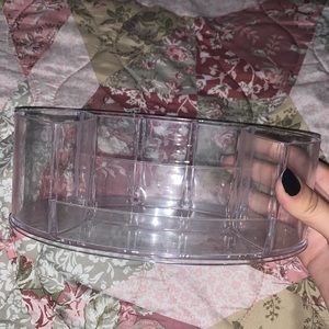 Clear makeup organizer